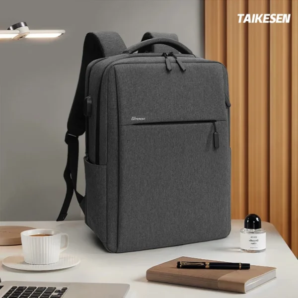 Anti-Theft Laptop Backpack 15.6 Inch Canvas Daypack – Unisex School Travel Rucksack with Secure Zipper, Lightweight (M/L)