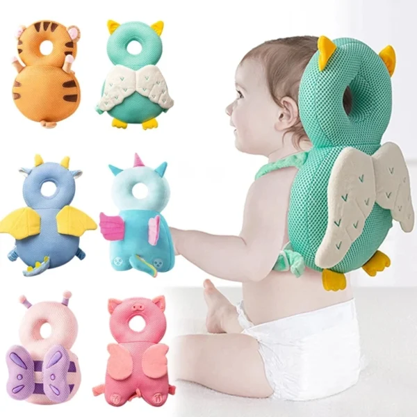 Baby Head Protector Backpack Pillow for Toddlers 1-3Y – Soft Anti-Fall Breathable Safety Cushion for Learning to Walk
