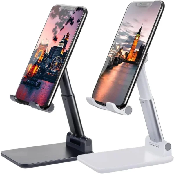 Adjustable Foldable Cell Phone Stand – Portable Desktop Holder with Height & Angle Control, Universal for iPhone iPad Xiaomi, Tablets