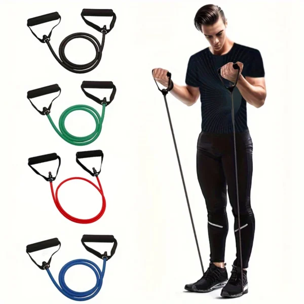 4-Level Resistance Bands with Handles – 15-30lb Set for Home Workouts, Strength Training, Yoga & Pilates (1pc)